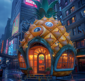 Spongebob's house detailed description