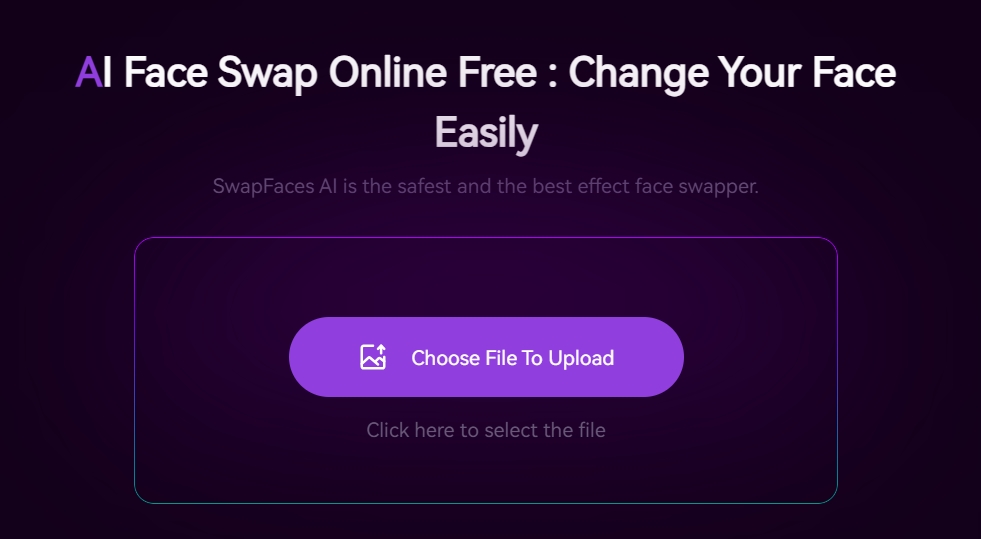 AI face swap online free : swapfaces main page