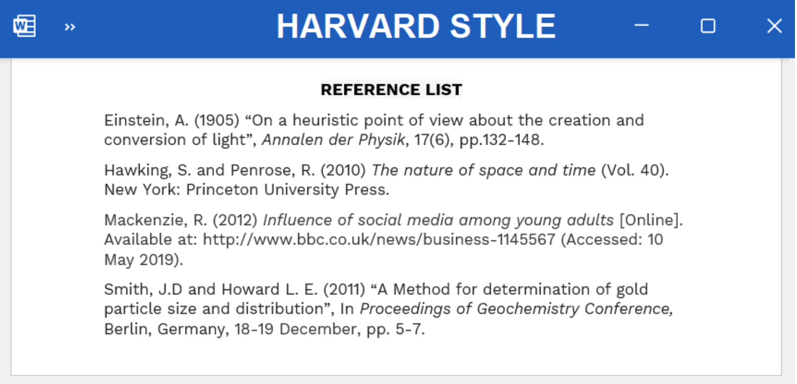 Harvard Citation Generator