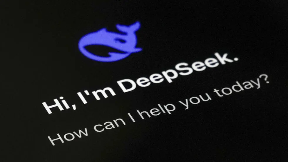 DeepSeek AI chat window and the user interface